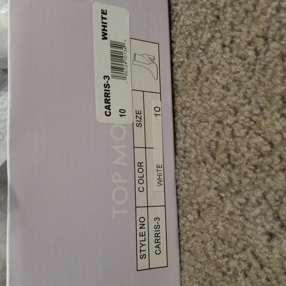 Nordstroms Soldout Cassis white ankle boots, new, size 10 Top Moda - Picture 4 of 7